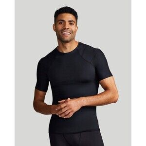 Tommie Copper Men's Shoulder Support Compression Shirt  Size M  Black Base Layer